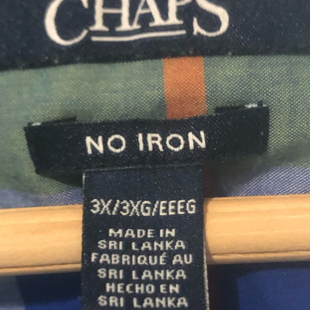 Chaps Turquoise Plaid Blouse Size 3X - Picture 4 of 6